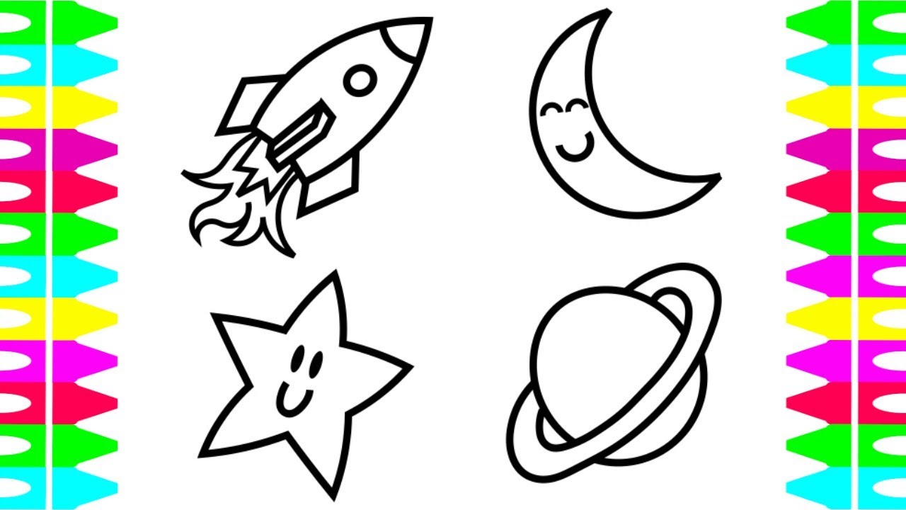 1280x720 Kids Coloring Pages Learn Drawing Coloringspaceship Solar System