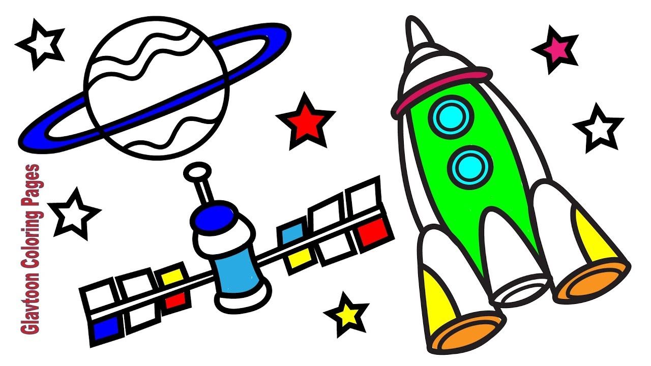 1280x720 Space For Kids Drawing, How To Draw Planets And Stars In Solar