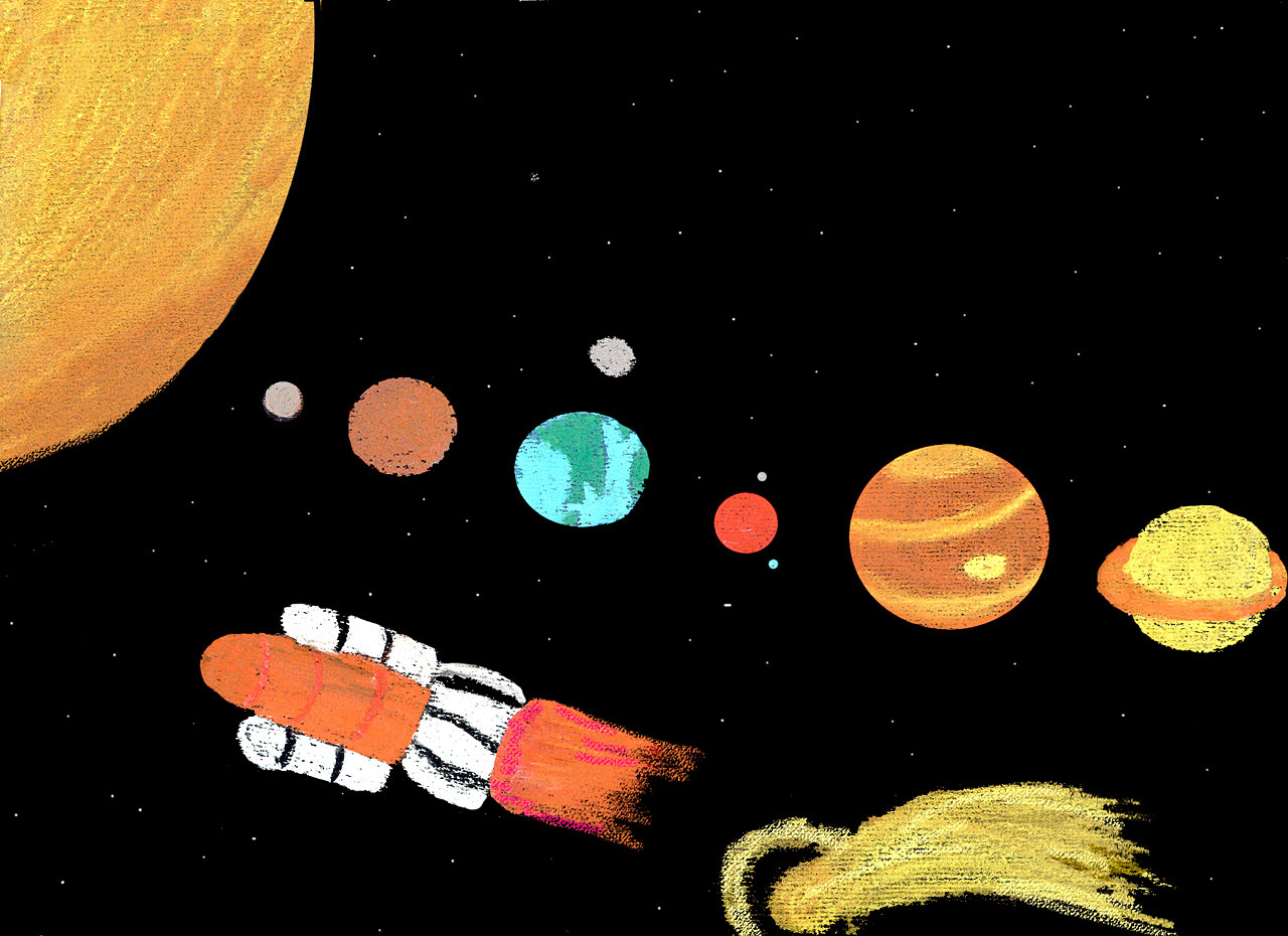 1280x930 The Solar System Drawing