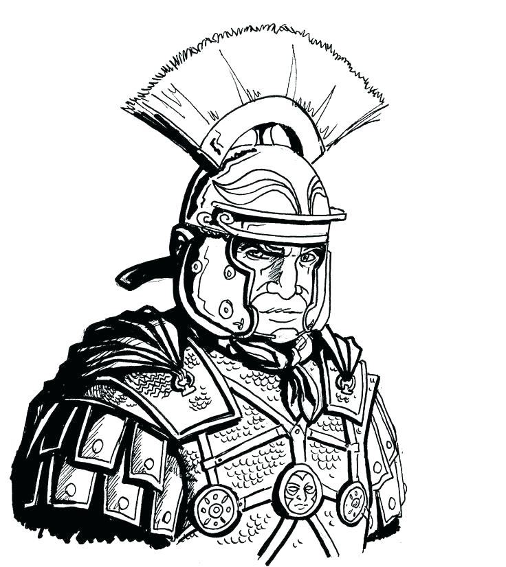 736x826 Roman Soldier Colouring