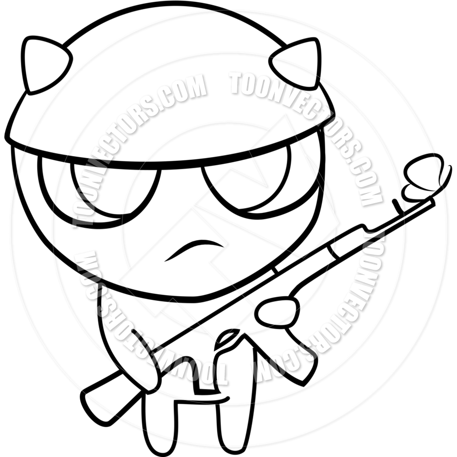 940x940 Drawn Soldier Gun Drawing