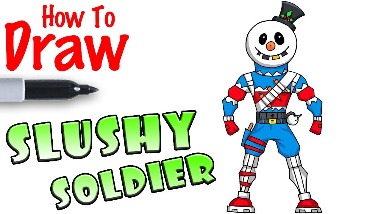 1280x720 How To Draw Slushy Soldier Fortnite