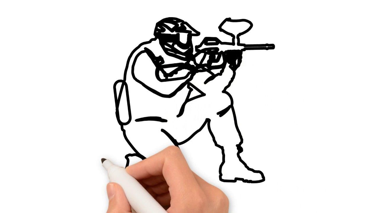 1280x720 How To Draw A Soldier Step
