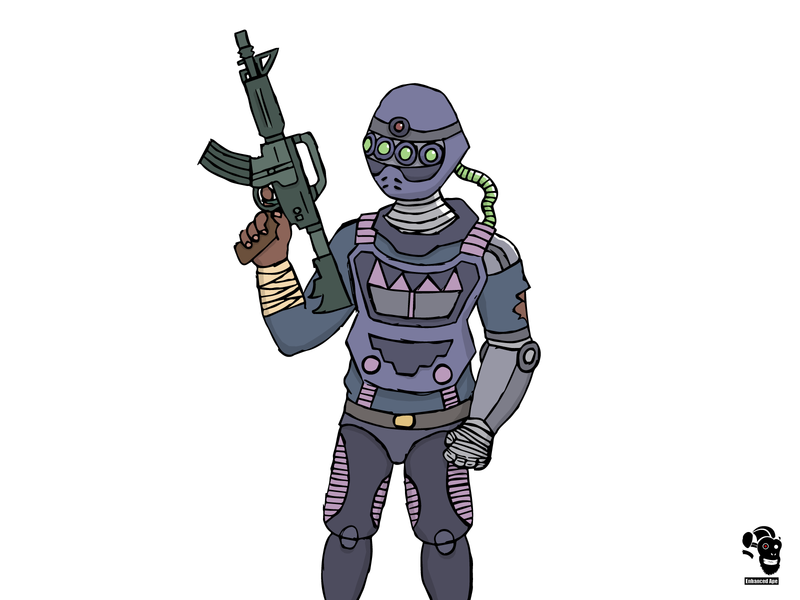 800x600 Futuristic Soldier Ready For Action!