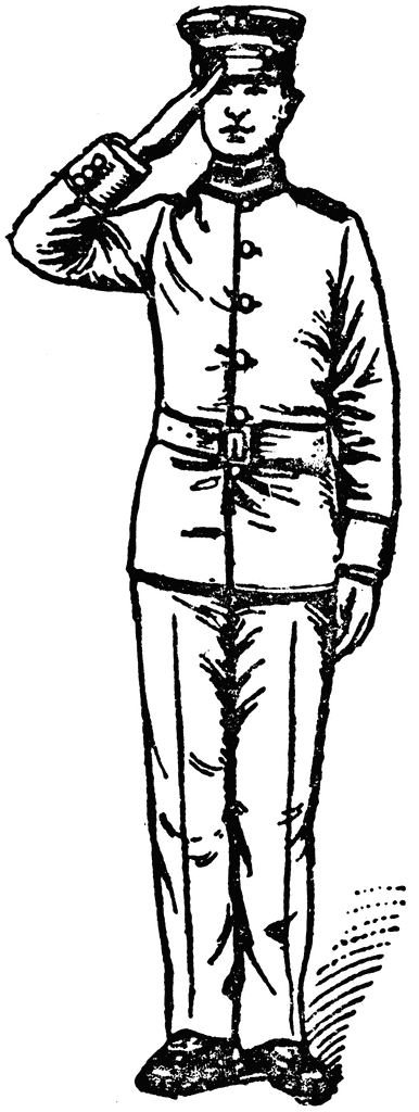 Soldier Saluting Drawing