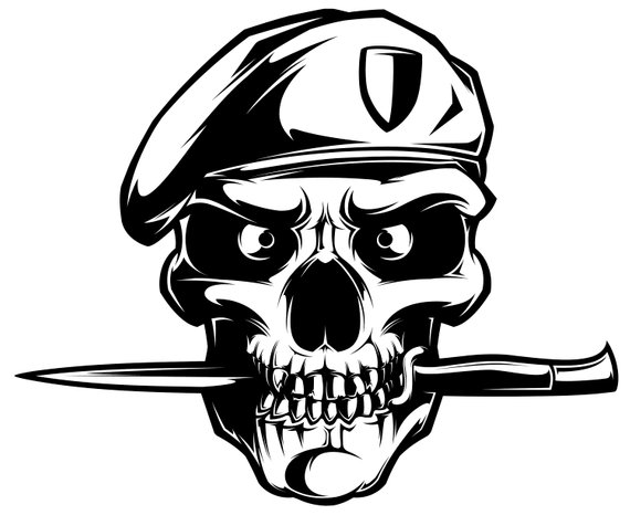 570x466 Soldier Of Fortune Soldier Army Skull Etsy