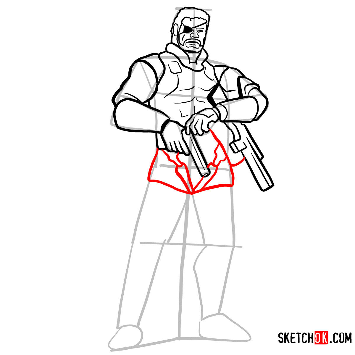 1200x1200 How To Draw Big Boss Full Growth Metal Gear Solid