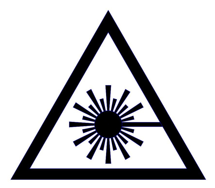 734x640 Laser Warning Symbol Cad Model Library Grabcad