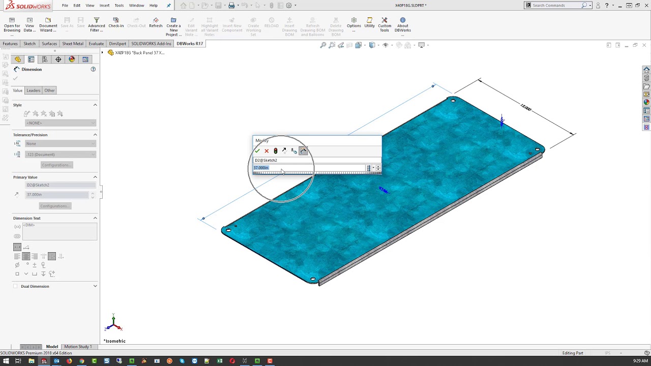 1280x720 Solidworks Read Only Dimension Issue