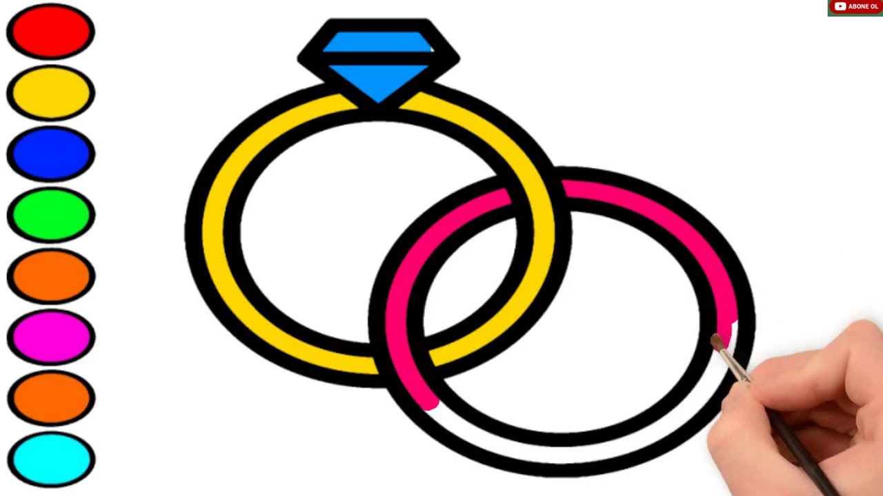 1280x720 Lovers Rings Solitaire Bride Groom Hd Painting Kids