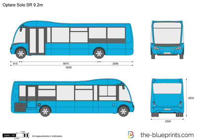 400x283 Optare Solo Sr Vector Drawing