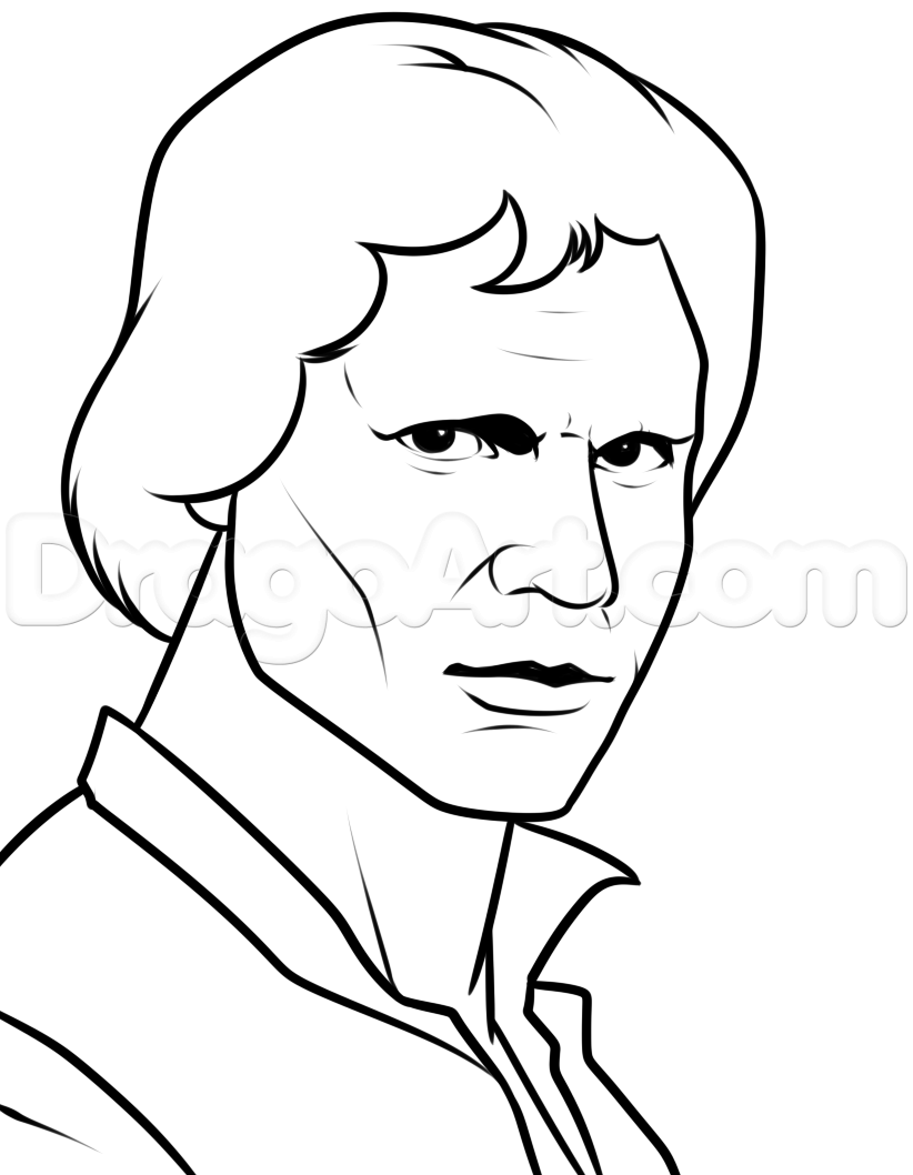 822x1058 Step How To Draw Han Solo
