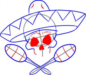 302x264 Drawing Printout How To Draw A Sombrero
