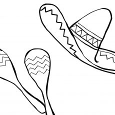 230x230 Sombrero Coloring Page