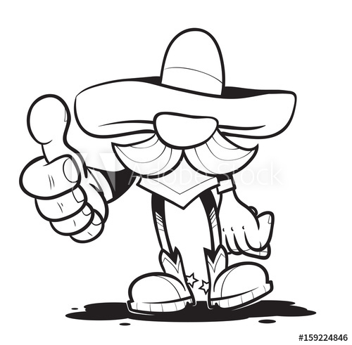 500x491 The Spaniard Amigo In A Sombrero And A Big Moustache Says That All