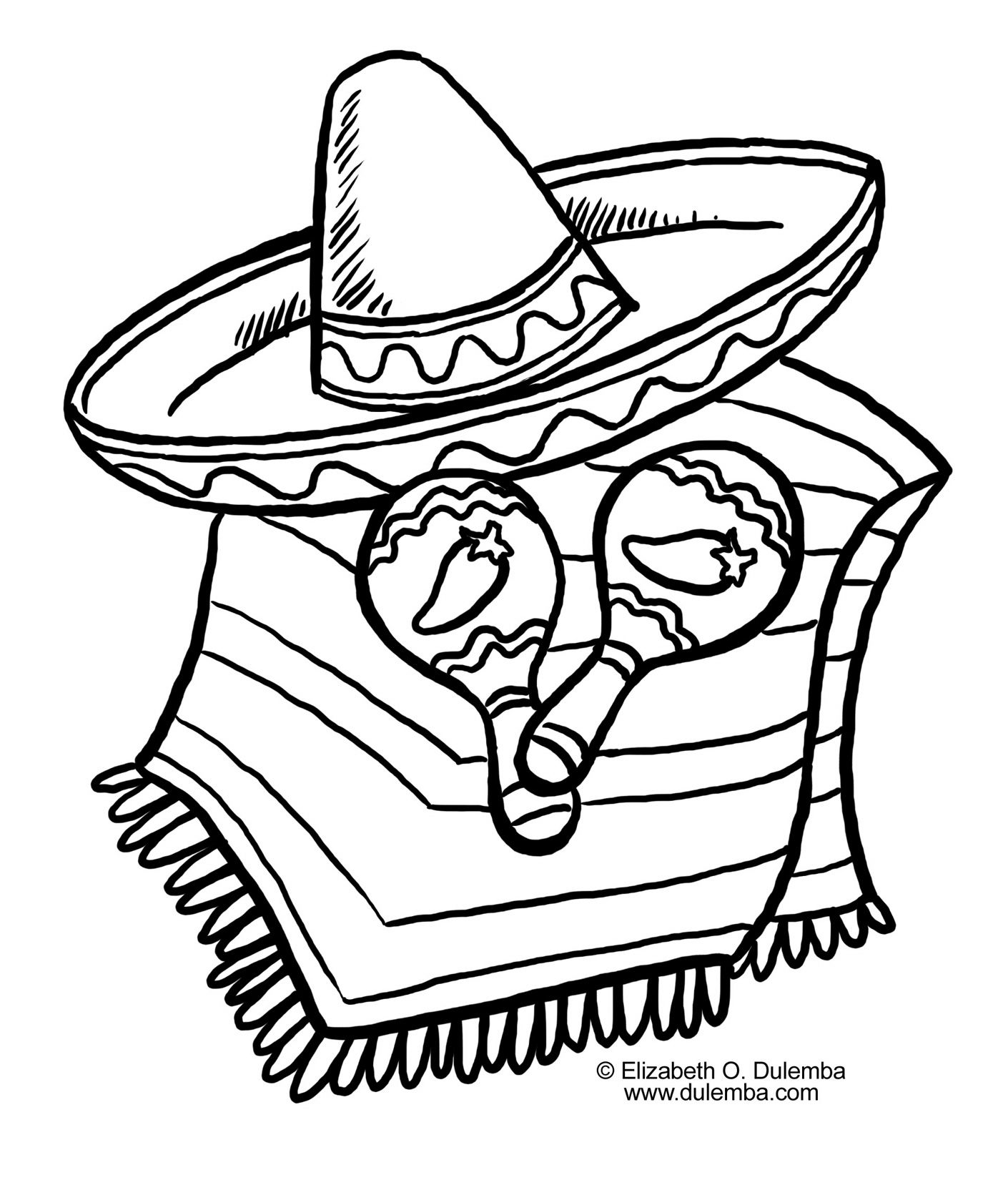 1410x1650 Drawings Of Cactus With Sombrero And Maracas