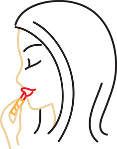235x300 Makeup Clipart Image Clip Art Drawing Of A Woman Putting