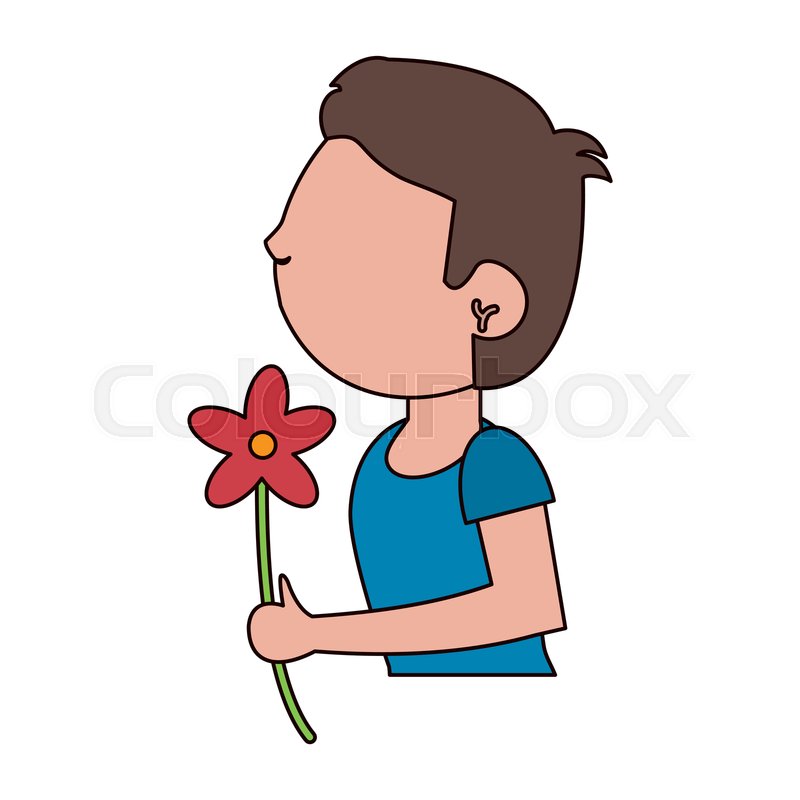 800x800 Drawing Son Kid Flower Gift Vector Stock Vector Colourbox