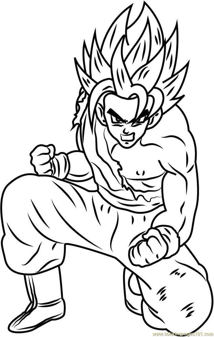 733x1151 Goku Coloring Pages Archives