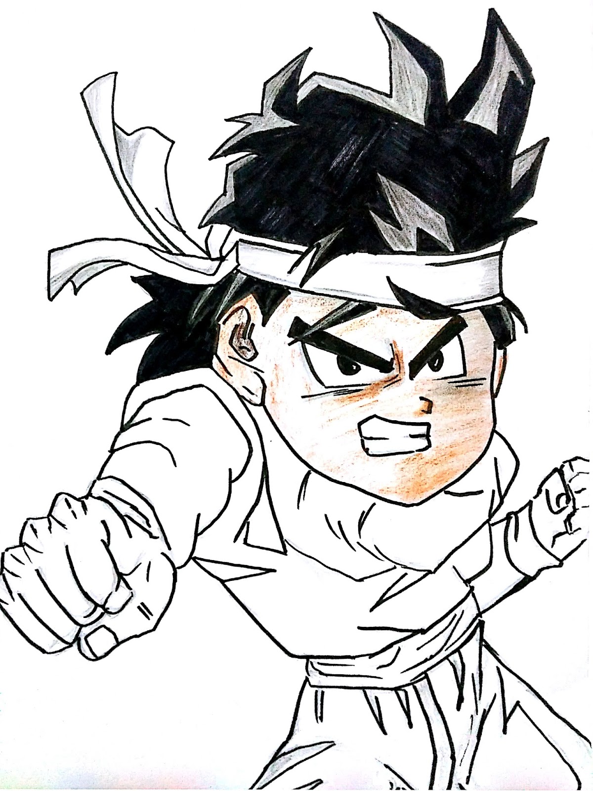1200x1600 Kartoonskrazy How To Draw Gohan
