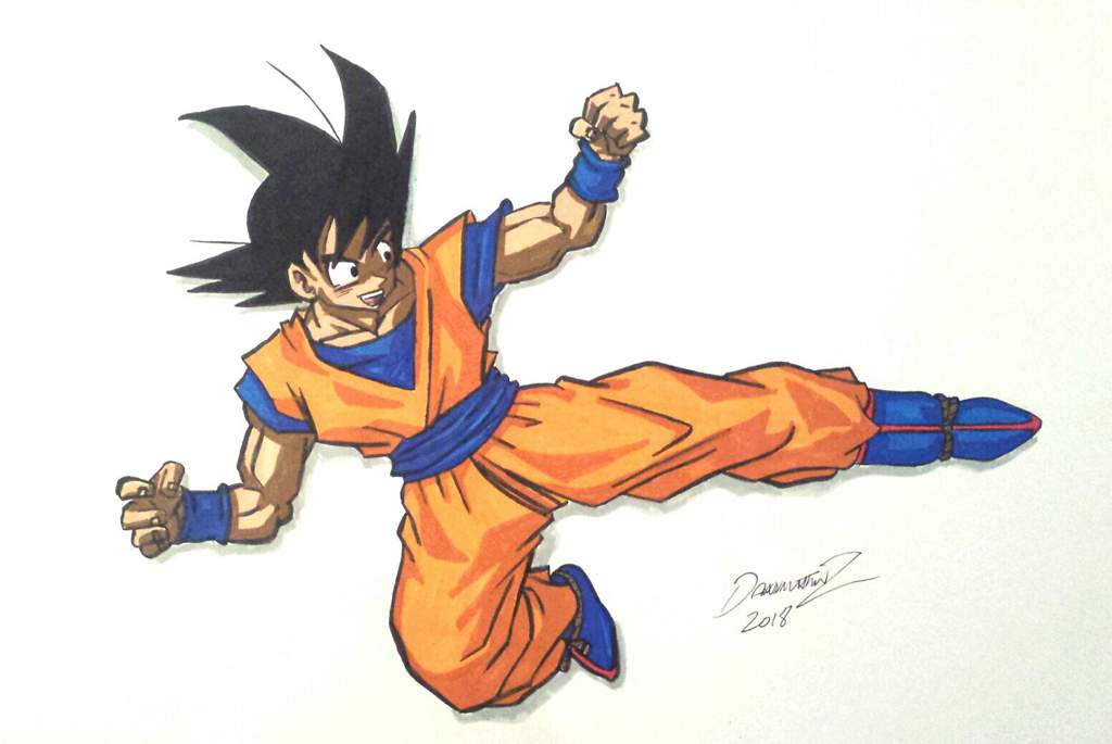 1024x685 Son Goku! Retro Watercolour Drawing Dragonballz Amino