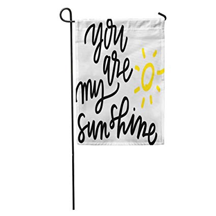 425x425 Semtomn Garden Flag Yellow Drawing You Are My