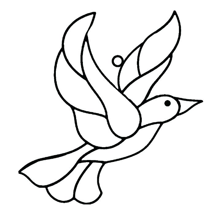 720x700 Bird Drawing Template