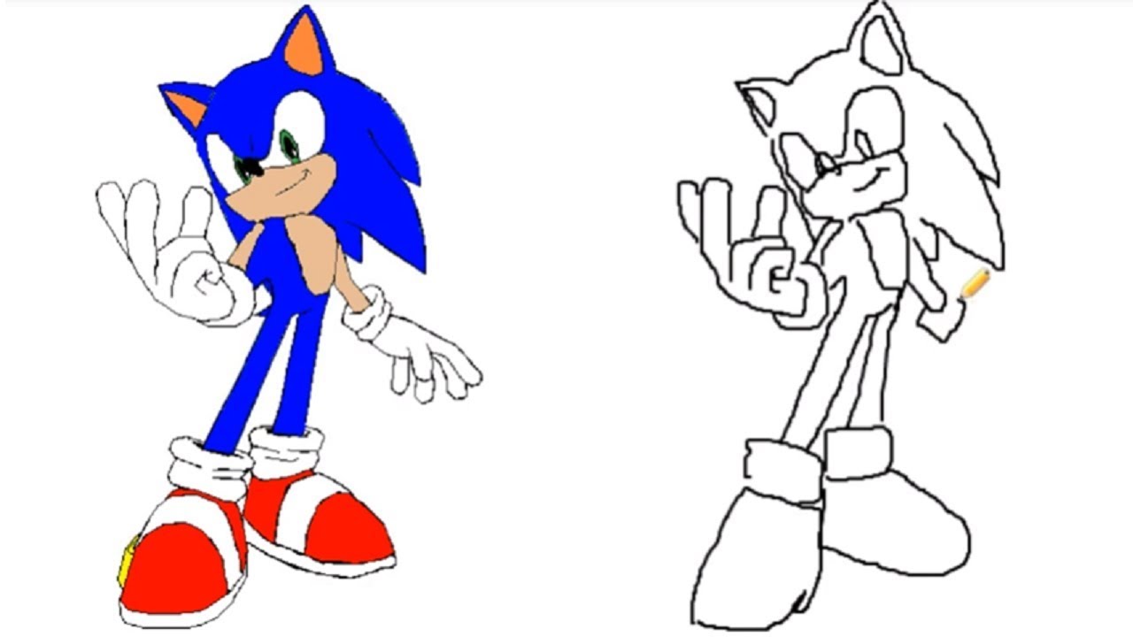 1280x720 How To Draw Sonic On Ms Paint