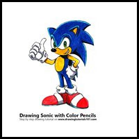 200x200 How To Draw Sonic Hedgehog Cartoon Characters Drawing Tutorials