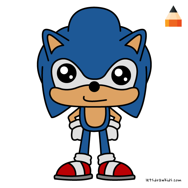 600x600 How To Draw Sonic Easy Sonic Coloring Sonic Chibi