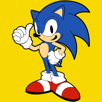 400x400 How To Draw Sonic The Hedgehog In Easy Drawing Tutorial
