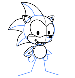 260x272 How To Draw Sonic The Hedgehog
