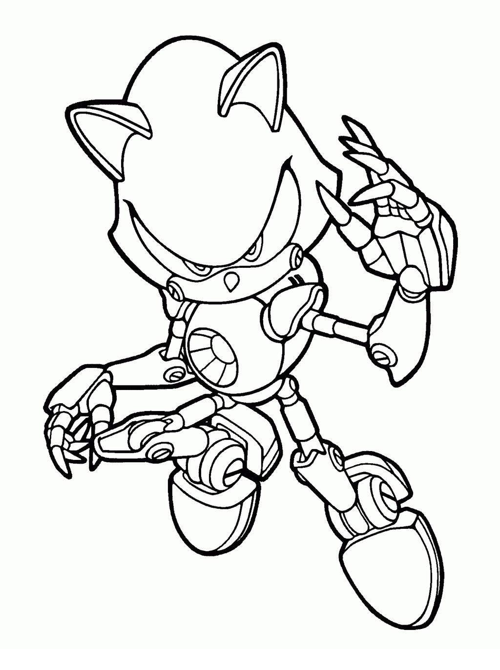 1024x1371 Metal Sonic Coloring Pages Line Drawing