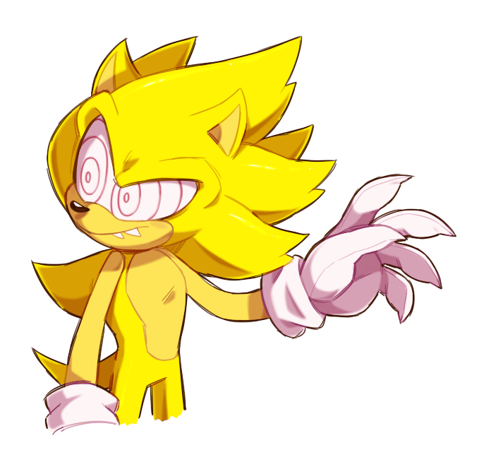 679x637 Sonic Art Blog Quick Drawing Of Fleetway Sonic!