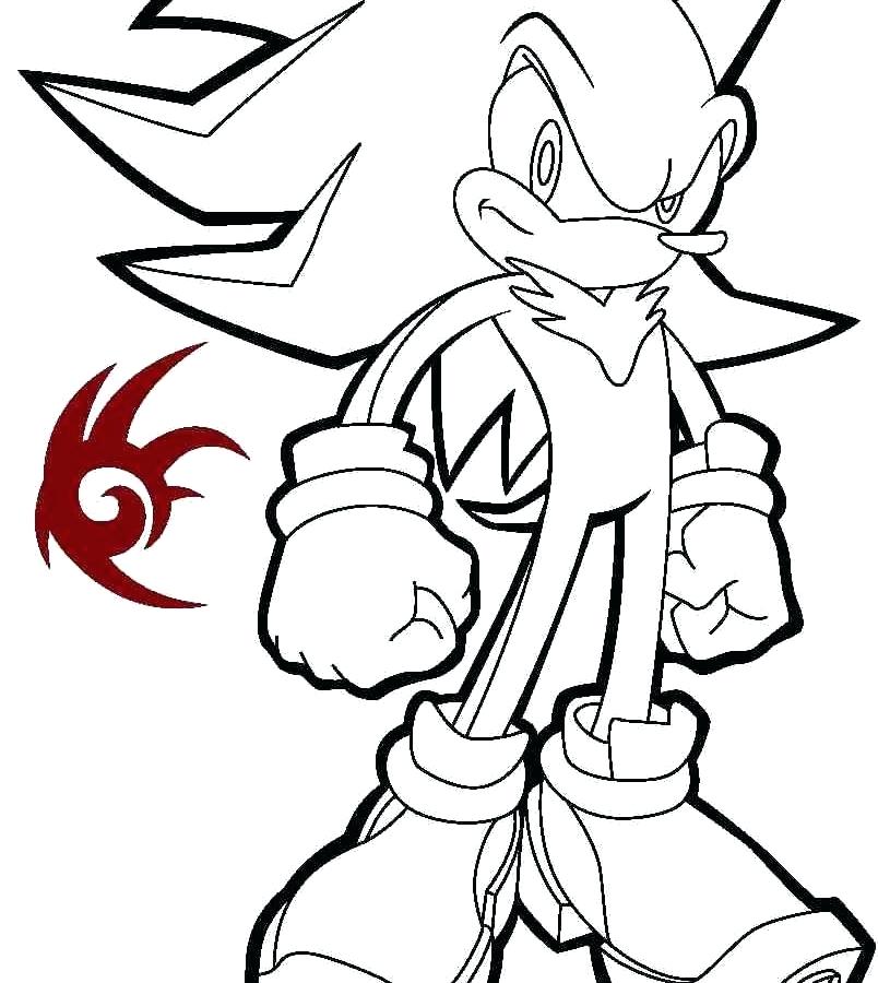 804x900 Sonic Hedgehog Coloring Pages