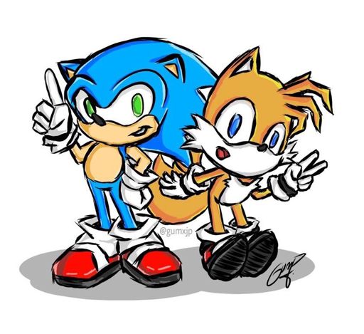 512x469 Sonic And Tails Drawing Video Games Amino