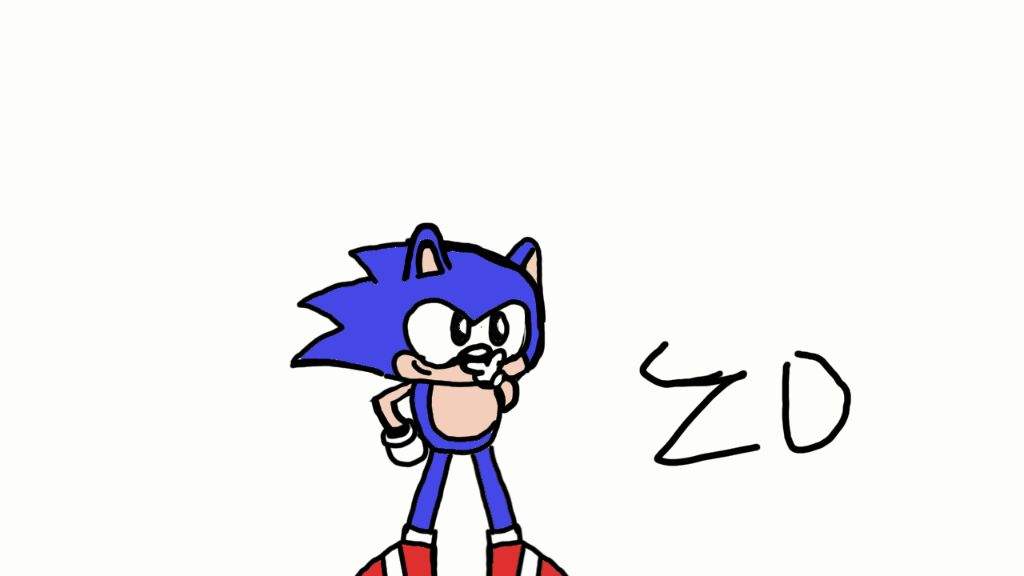 1024x576 I Digitally Redrew My Amazing Sonic Drawing Sonic The Hedgehog
