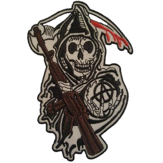 570x570 sons of anarchy style reaper iron on patch iron on patch iron etsy