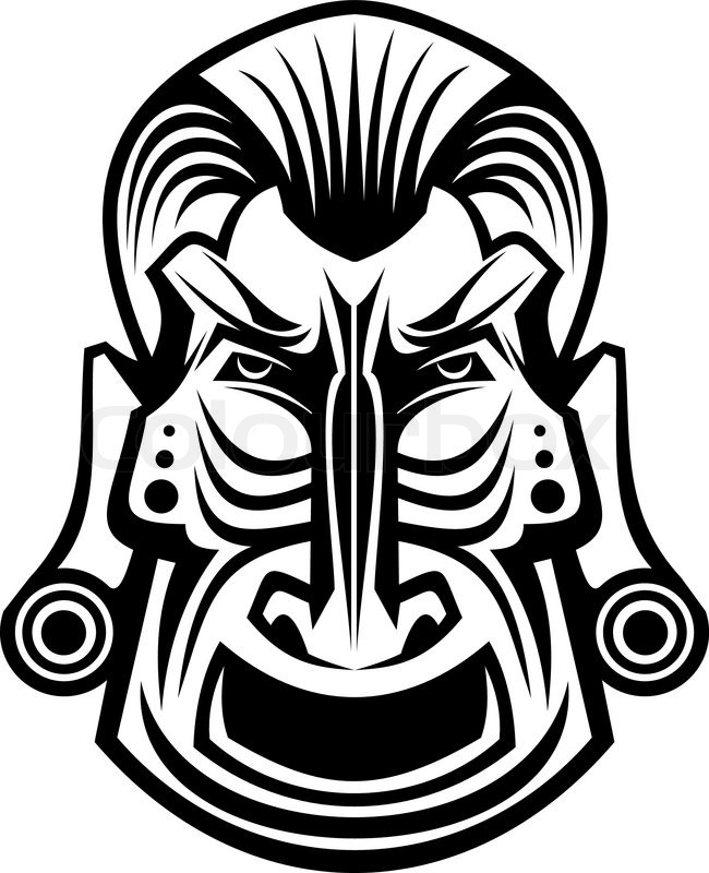 650x800 Ancient Tribal Religious Mask Isolated Stock Vector Colourbox