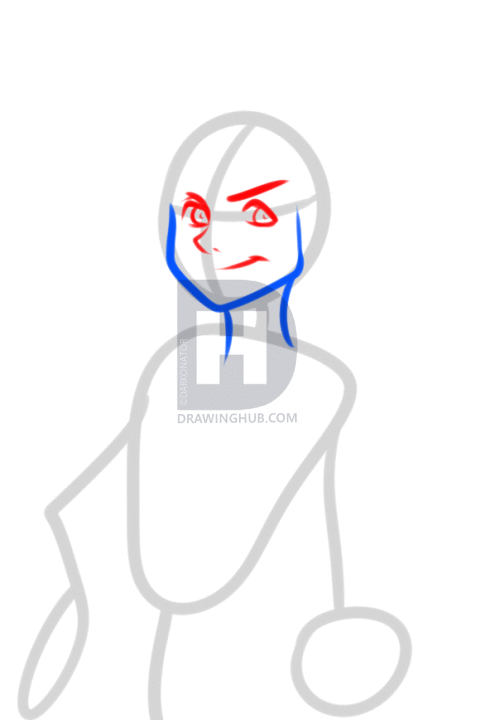 481x720 How To Draw Sora From Kingdom Hearts, Step