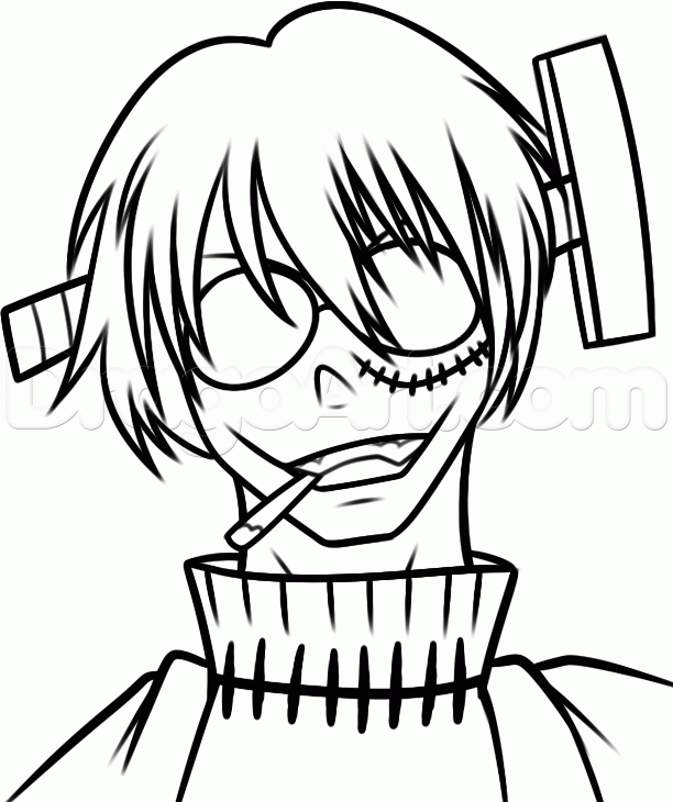612x730 how to draw dr stein from soul eater how to draw soul