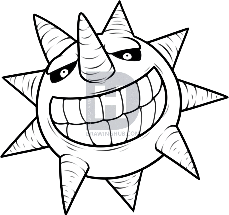 767x720 how to draw the soul eater sun, step