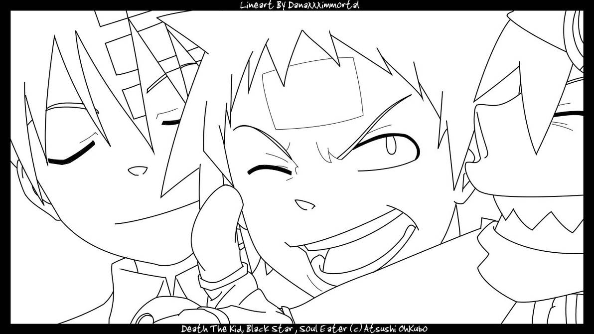 1192x670 lineart soul eater