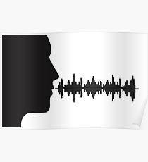210x230 sound wave drawing posters redbubble
