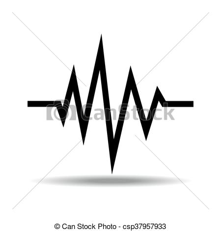 450x470 Vector Of Sound Waves Oscillating Vectors