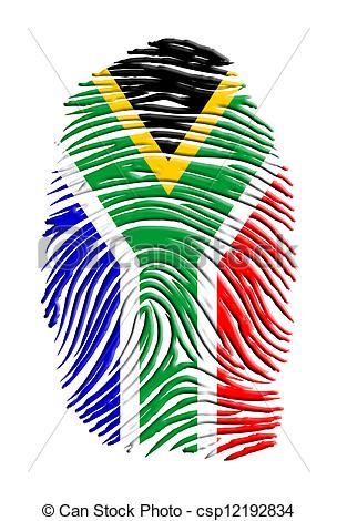 304x470 South African Flag Fingerprint