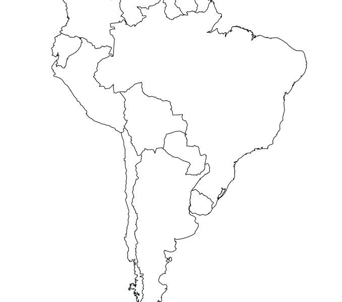 678x600 Simple Decoration Unlabeled Map Of South America Empty Map