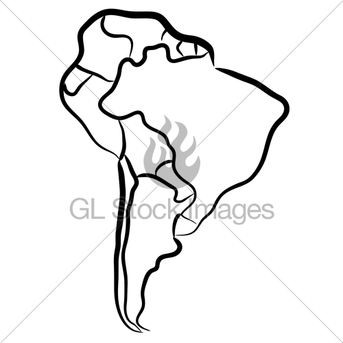 500x500 South America Sketch Gl Stock Images
