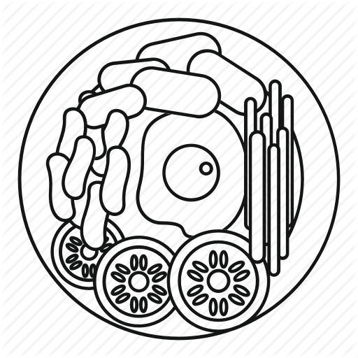 512x512 Dish, Food, Korean, Line, Lunch, Meal, Outline Icon