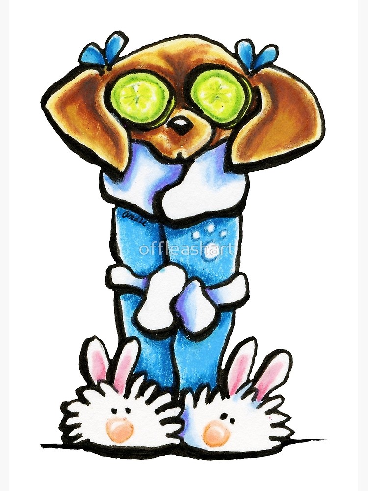 750x1000 Spa Red Dachshund Canvas Print